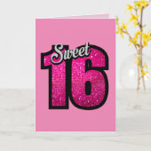 ZOETE 16 ROZE VERJAARDAGSKAARTEN KAART (Gele Bloem)