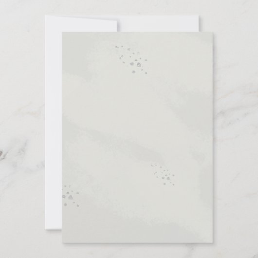 Zoete 16 Rozen grijs | Zilver Romantic Uitnodiging (Achterkant)