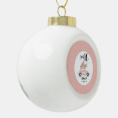 Zoete 16 Script Foto Auto Roze Ornament (Links)