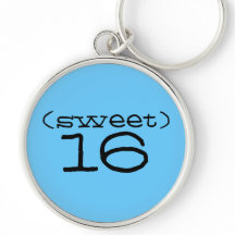 Zoete 16 Sleutelhanger in Turquoise en Black