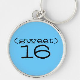 Zoete 16 Sleutelhanger in Turquoise en Black