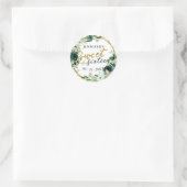 Zoete 16 Smaragdgroene Bloem Vlinder Ronde Sticker (Tas)