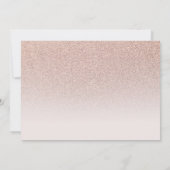 Zoete 16 Sparen de Datum Roos Gold Glitter Foto Save The Date (Achterkant)