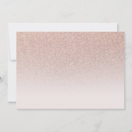 Zoete 16 Sparen de Datum Roos Gold Glitter Foto Save The Date (Achterkant)