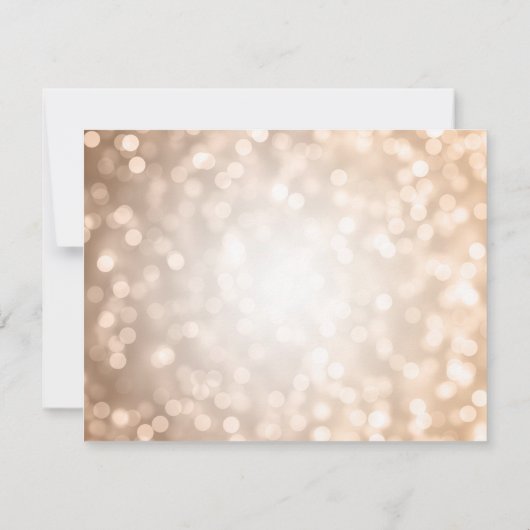 Zoete 16 Sparen de Datum Roos Gold Glitter Lichten Save The Date (Achterkant)