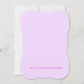 Zoete 16 Stippen Roze Paarse tekst Kaart (Achterkant)