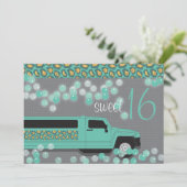 Zoete 16 Uitnodiging (Staand voorkant)