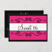 Zoete 16 Uitnodiging (Voorkant / Achterkant)