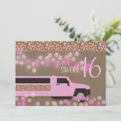 Zoete 16 Uitnodiging (Staand voorkant)