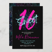Zoete 16 Uitnodiging | 16e uitnodiging (Voorkant / Achterkant)