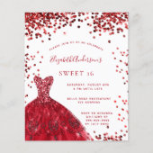 Zoete 16 uitnodiging voor het indienen van een bud flyer (Voorkant)