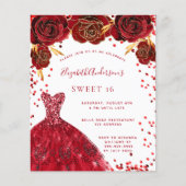 Zoete 16 uitnodiging voor het indienen van een bud flyer (Voorkant)