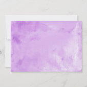 Zoete 16 Uitnodiging Zilver Foil Paarse Gown (Achterkant)