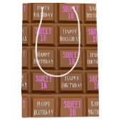 Zoete 16 Verjaardag Chocoladereep Medium Cadeauzakje (Voorkant)