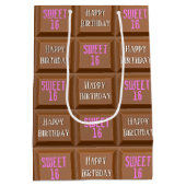 Zoete 16 Verjaardag Chocoladereep Medium Cadeauzakje (Achterkant)