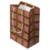 Zoete 16 Verjaardag Chocoladereep Medium Cadeauzakje (Achterkant Gekanteld)