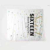 zoete 16 verjaardag Foto Booth backdrop banner Wandkleed (Voorkant (horizontaal))