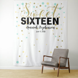 zoete 16 verjaardag Foto Booth backdrop banner Wandkleed