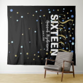 zoete 16 verjaardag Foto Booth backdrop banner Wandkleed (In Situ (horizontaal))