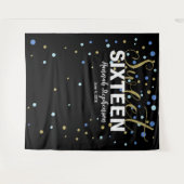 zoete 16 verjaardag Foto Booth backdrop banner Wandkleed (Voorkant (horizontaal))