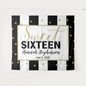 zoete 16 verjaardag Foto Booth backdrop banner Wandkleed (Voorkant (horizontaal))