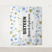 zoete 16 verjaardag Photo Booth achtergrond banner Wandkleed (Voorkant)