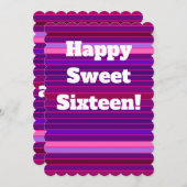 Zoete 16-verjaardagskaart feestdagenkaart (Voorkant / Achterkant)