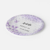 Zoete 16 violette witte jurk papieren bordje (Gekanteld)