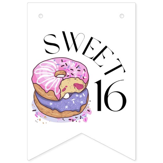 Zoete 16-vlaggenbanner vlaggetjes (Tweede vlag)