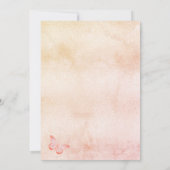 Zoete 16 vlinderpampas gras blush-uitnodiging kaart (Achterkant)