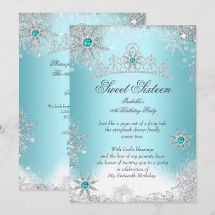 Zoete 16 Winter Wonderland Zilver Blauw Kaart