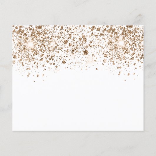 Zoete 16 witte goudbegroting, behalve de datum flyer (Achterkant)