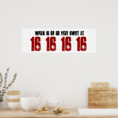 Zoete 16 Zestien Banner Banner Eigen naam op jaard Poster (Keuken)