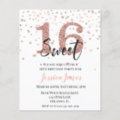 Zoete 16 Zestien 'Birthday' Roos Gold Budget Flyer (Voorkant)