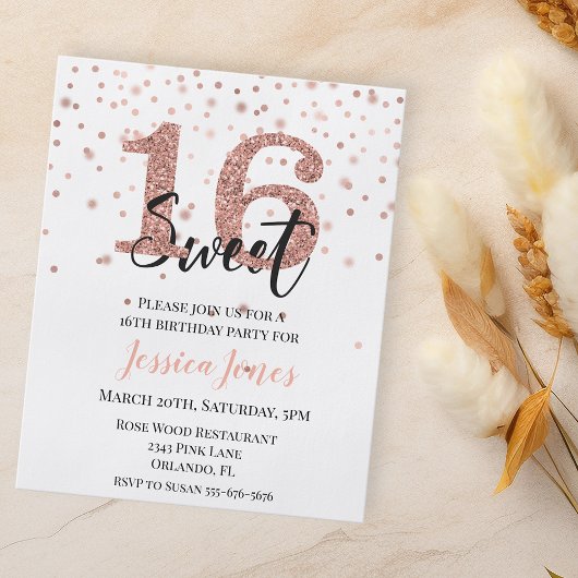 Zoete 16 Zestien 'Birthday' Roos Gold Budget Flyer