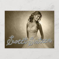 ZOETE 16 ZESTIEN DIAMANT GLAMOUR FOTO Ansichtkaart