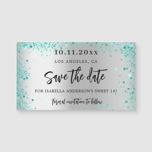 Zoete 16 zilver blauwgroen groen, met uitzondering (Voorkant)