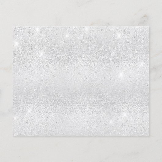 Zoete 16 zilverglitterbegroting, behalve de datum flyer (Achterkant)