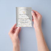 Zoete 16 zilvergouden jurk, uitnodiging voor het i flyer (Hand)