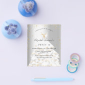 Zoete 16 zilvergouden jurk, uitnodiging voor het i flyer (Enkel)