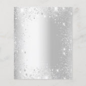 Zoete 16 zilverjurk, glitter budget uitnodiging (Achterkant)