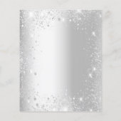 Zoete 16 zilverjurk, glitter budget uitnodiging flyer (Achterkant)