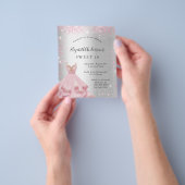 Zoete 16 zilverroze jurk, uitnodiging tot het indi flyer (Hand)