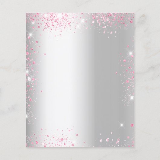 Zoete 16 zilverroze jurk, uitnodiging tot het indi flyer (Achterkant)