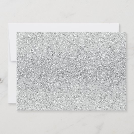 zoete 16 zilversparkle roze diamant kaart (Achterkant)