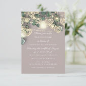 Zoete 16de Groene BRUIDSRUSTICAAL Goud  Ivoor Groe Kaart (Staand voorkant)