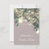 Zoete 16de Groene BRUIDSRUSTICAAL Goud  Ivoor Groe Kaart (Achterkant)