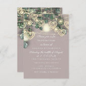 Zoete 16de Groene BRUIDSRUSTICAAL Goud  Ivoor Groe Kaart (Voorkant / Achterkant)