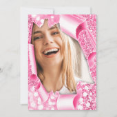 Zoete 16e 15e Afstuderen roze glitter 3d lijst Kaart (Voorkant)