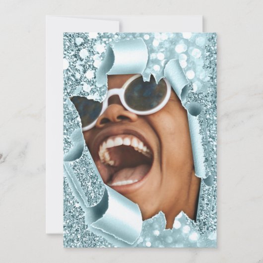 Zoete 16e 15e Vrijgezellenfeest 3D Blue Afstuderen Kaart (Voorkant)